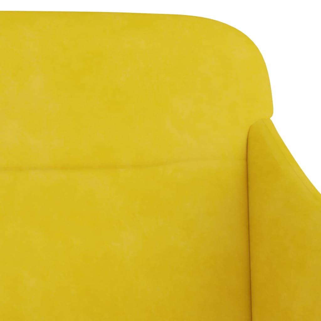 Lavička žltá 110x76x80 cm zamat