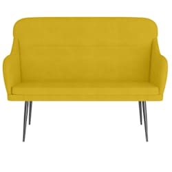 vidaXL Sitzbank Gelb 110x76x80 cm Samt