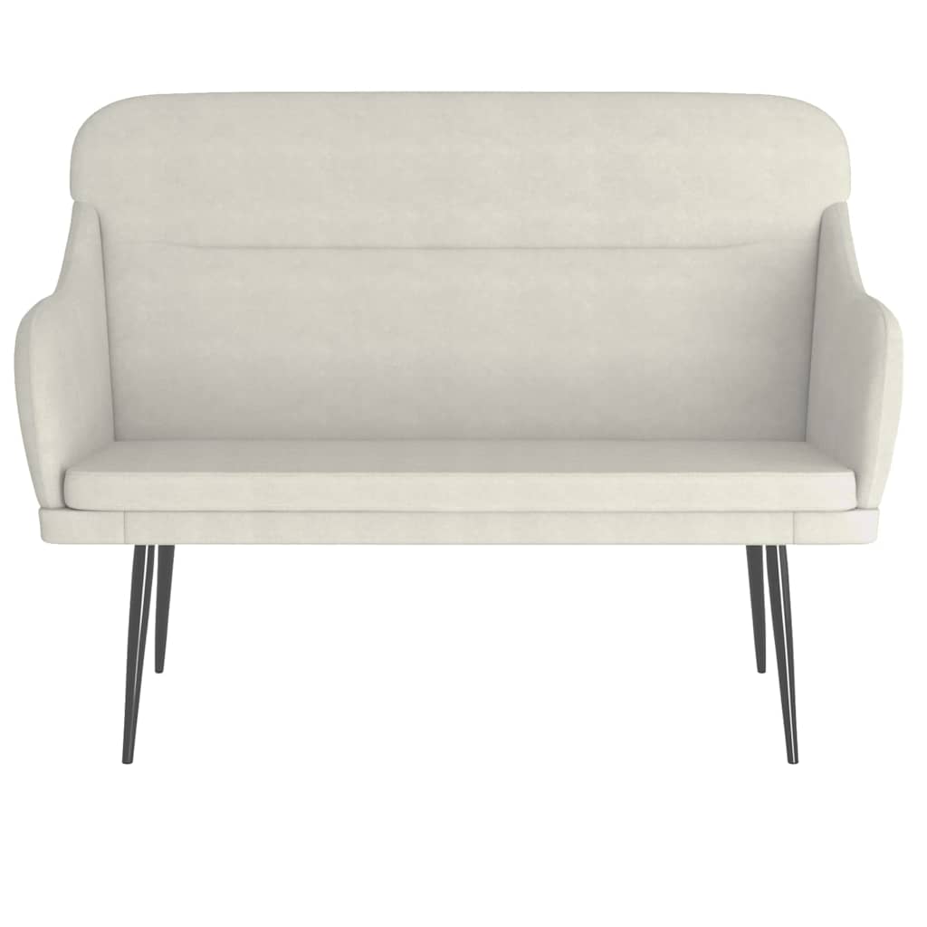 Thumbnail - vidaXL Sitzbank Creme 110x76x80 cm Samt