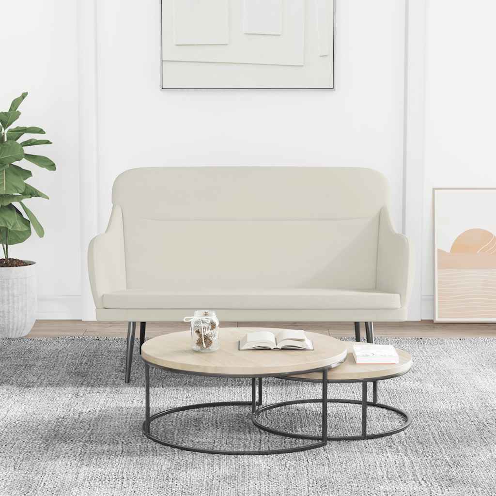 vidaXL Sitzbank Creme 110x76x80 cm Samt