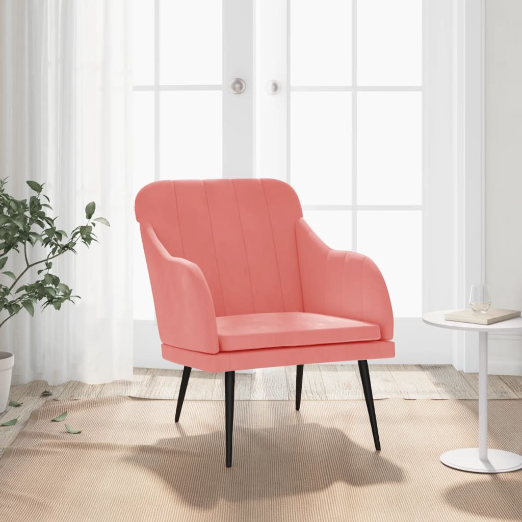 vida XL Sessel Rosa 63x 76x 80 cm Samt