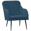 vidaXL tugitool, sinine, 63 x 76 x 80 cm, samet