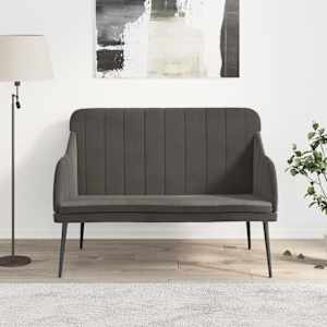 Klop temno siva 110x76x80 cm žamet