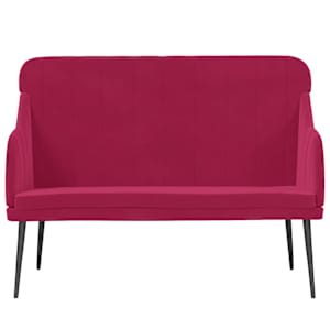 Lavice vínová 110 x 76 x 80 cm samet - obrázek 3