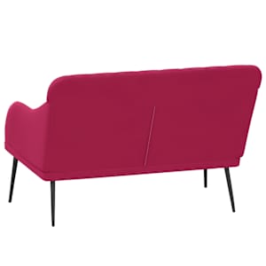 Lavice vínová 110 x 76 x 80 cm samet - obrázek 5
