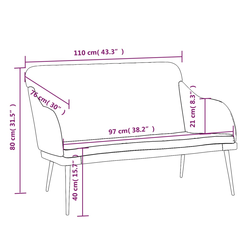 Klop modra 110x76x80 cm žamet