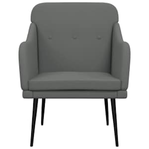 Křeslo tmavě šedé 63 x 76 x 80 cm textil - obrázek 3