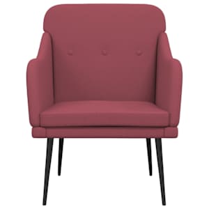Křeslo vínové 63 x 76 x 80 cm textil - obrázek 3