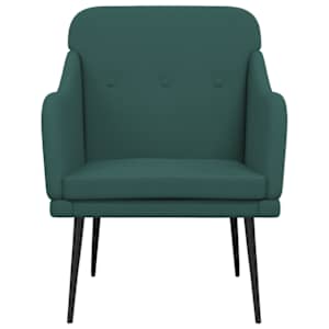Křeslo tmavě zelené 63 x 76 x 80 cm textil - obrázek 3