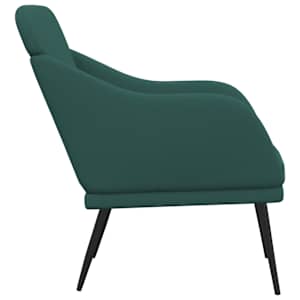 Křeslo tmavě zelené 63 x 76 x 80 cm textil - obrázek 4