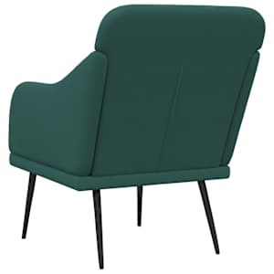 Křeslo tmavě zelené 63 x 76 x 80 cm textil - obrázek 5