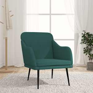 Křeslo tmavě zelené 63 x 76 x 80 cm textil - obrázek 1