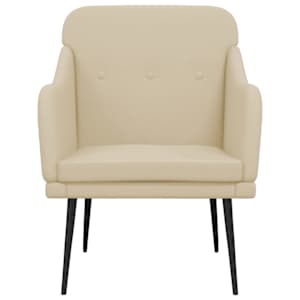 Křeslo krémové 63 x 76 x 80 cm textil - obrázek 3