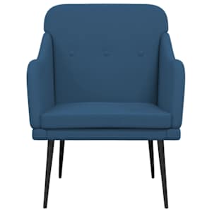 Křeslo modré 63 x 76 x 80 cm textil - obrázek 3