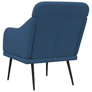 Křeslo modré 63 x 76 x 80 cm textil - obrázek 5