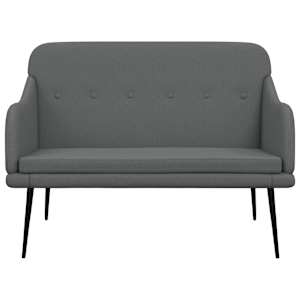 Lavice tmavě šedá 110 x 76 x 80 cm textil - obrázek 3