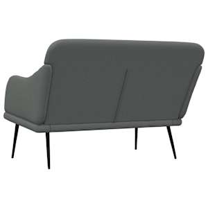 Lavice tmavě šedá 110 x 76 x 80 cm textil - obrázek 5