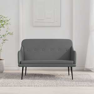 Lavice tmavě šedá 110 x 76 x 80 cm textil