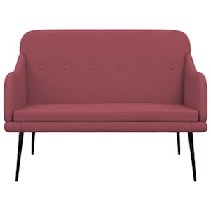 Lavice vínová 110 x 76 x 80 cm textil - obrázek 3