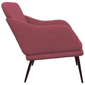 Lavice vínová 110 x 76 x 80 cm textil - obrázek 4
