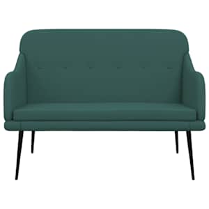 Lavice tmavě zelená 110 x 76 x 80 cm textil - obrázek 3
