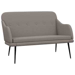 Lavice taupe 110 x 76 x 80 cm textil - obrázek 2