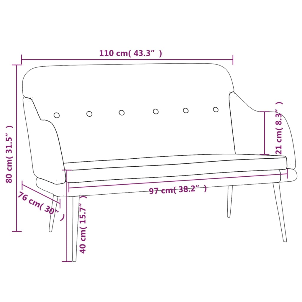 Klop taupe 110x76x80 cm blago