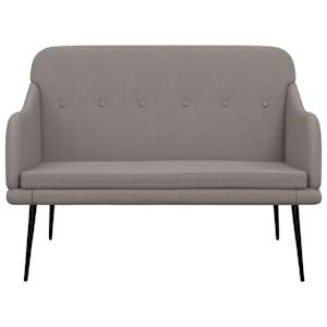 Lavice taupe 110 x 76 x 80 cm textil - obrázek 3