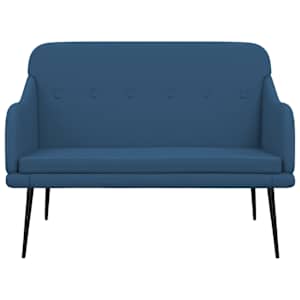 Lavice modrá 110 x 76 x 80 cm textil - obrázek 3