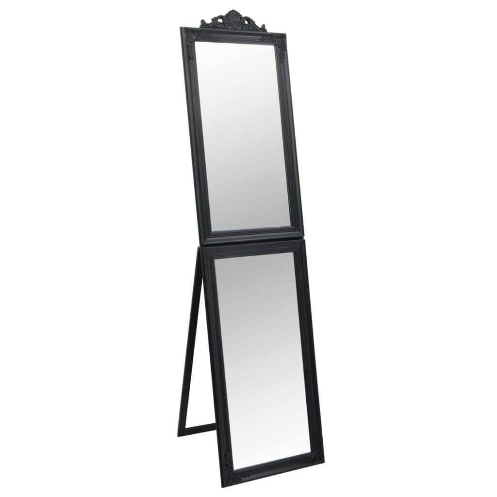 Standspiegel Schwarz 40x160 cm | Stepinfit.de