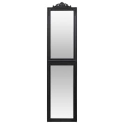 vidaXL Samostojeće ogledalo crno 45 x 180 cm