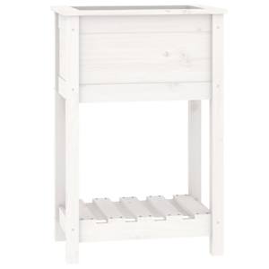vidaXL riiuliga taimekast, valge, 54 x 34,5 x 81 cm, m&auml;nnipuit