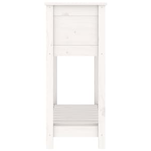 Truhlík s policí bílý 82,5 x 34,5 x 81 cm masivní borové dřevo - obrázek 6