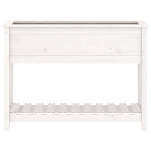 Truhlík s policí bílý 111,5 x 34,5 x 81 cm masivní borové dřevo - obrázek 5