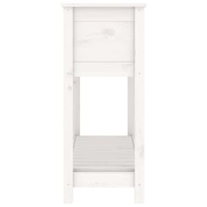 Truhlík s policí bílý 111,5 x 34,5 x 81 cm masivní borové dřevo - obrázek 6