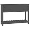 vidaXL riiuliga taimekast, hall, 111,5x34,5x81 cm, m&auml;nnipuit