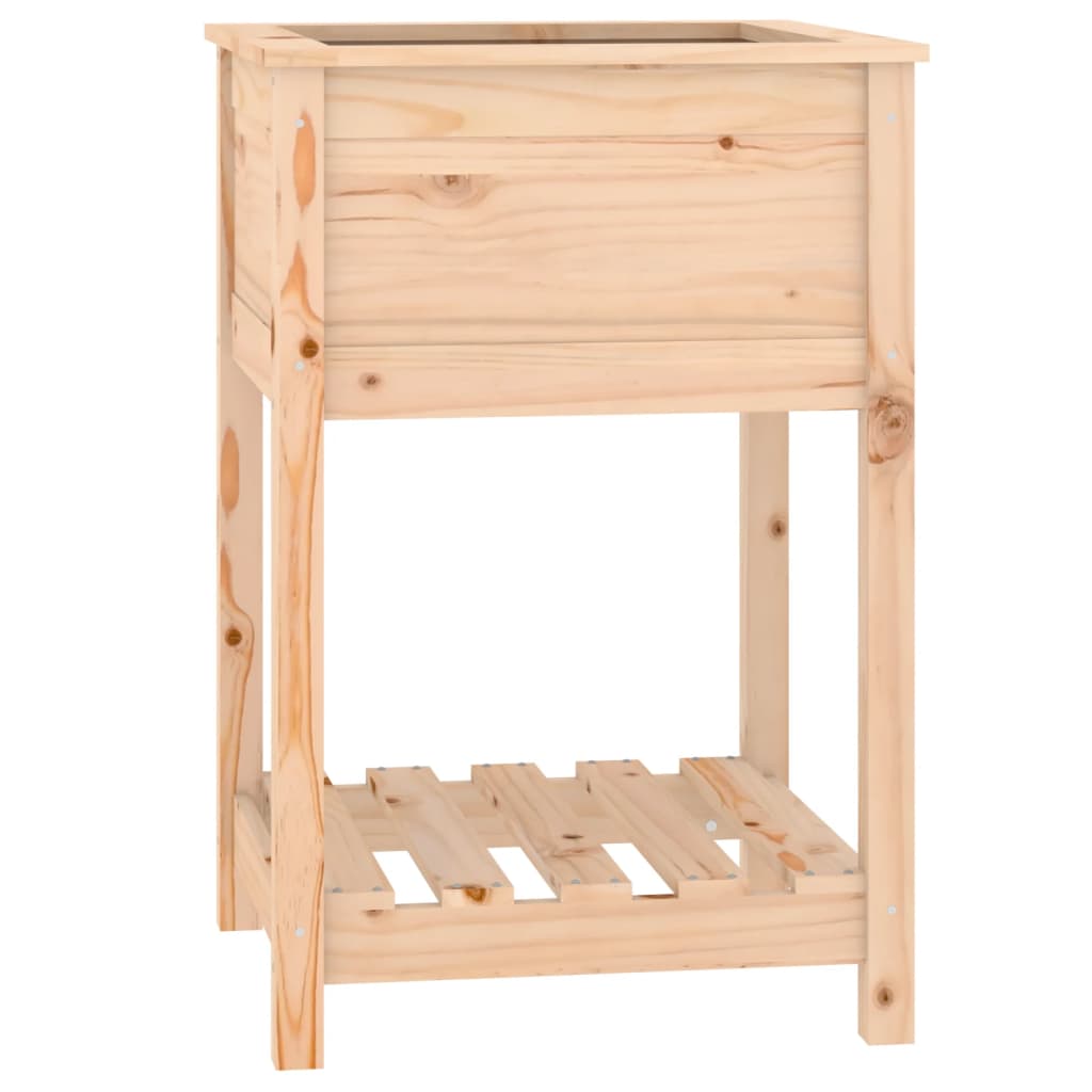 vidaXL Truhlík s policí 54 x 54 x 81 cm masivní borové dřevo
