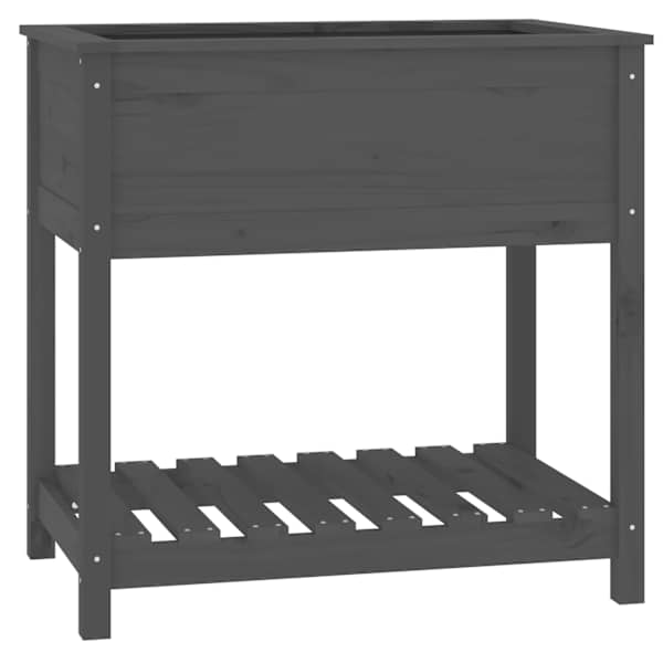 vidaXL riiuliga taimekast, hall, 82,5x54x81 cm, m&auml;nnipuit