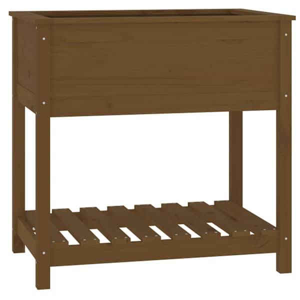 vidaXL riiuliga taimekast, meepruun, 82,5x54x81 cm, m&auml;nnipuit