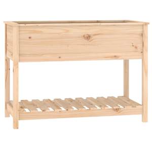 Truhlík s policí 111,5 x 54 x 81 cm masivní borové dřevo - obrázek 2