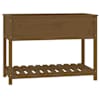 vidaXL riiuliga taimekast, meepruun, 111,5x54x81 cm, m&auml;nnipuit