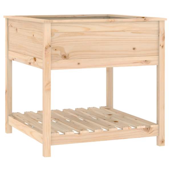 vidaXL riiuliga taimekast, hall, 82,5x82,5x81 cm, m&auml;nnipuit