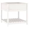vidaXL riiuliga taimekast, valge, 82,5x82,5x81 cm, m&auml;nnipuit