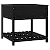 vidaXL riiuliga taimekast, must, 82,5x82,5x81 cm, m&auml;nnipuit
