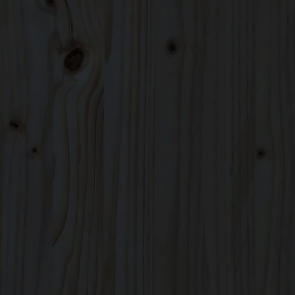 Fekete tömör fenyőfa komposztáló 63,5x63,5x77,5 cm 