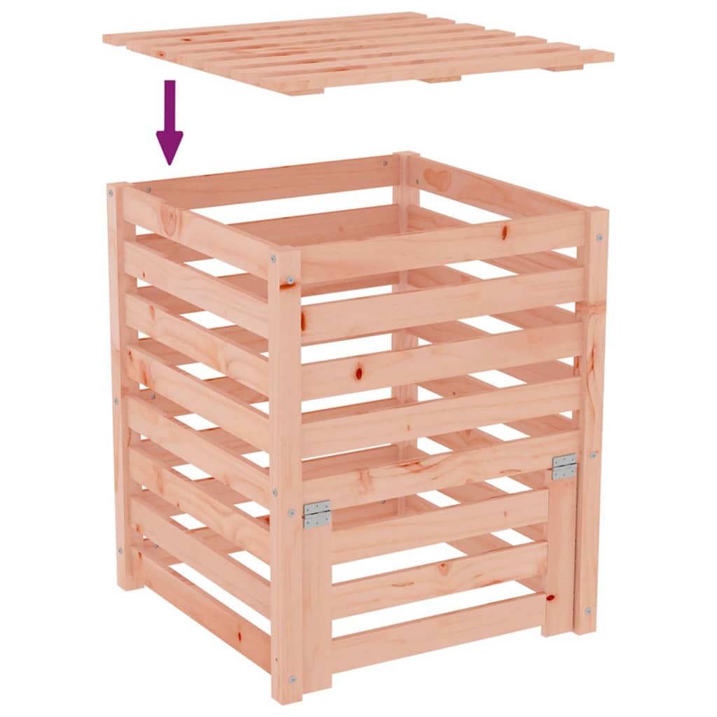 Компостер, 63,5x63,5x77,5 см, дугласка дървесина масив