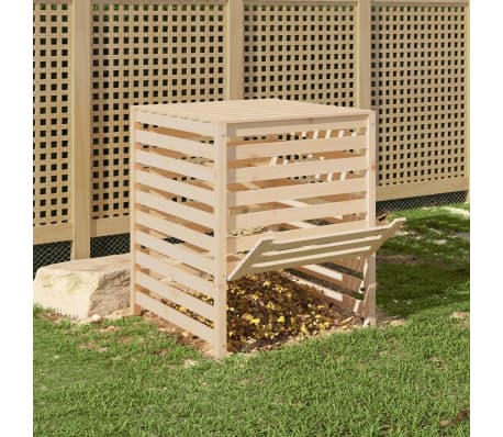 vidaXL Composteur 82,5x82,5x99,5 cm Bois massif de pin