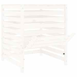 Kompostér bílý 82,5 x 82,5 x 99,5 cm masivní borové dřevo - obrázek 6