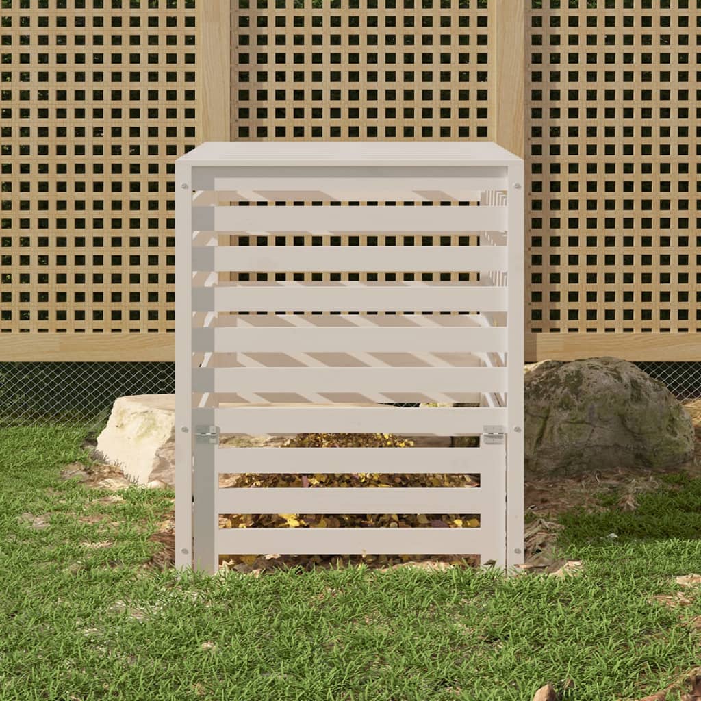 Komposter Weiß 82,5×82,5×99,5 cm Massivholz Kiefer kaufen