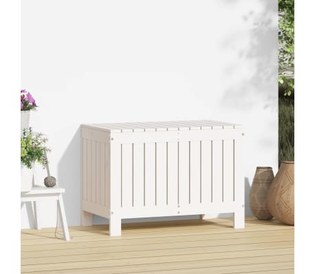 vidaXL S&auml;ilytyslaatikko valkoinen 76x42,5x54 cm t&auml;ysi m&auml;nty